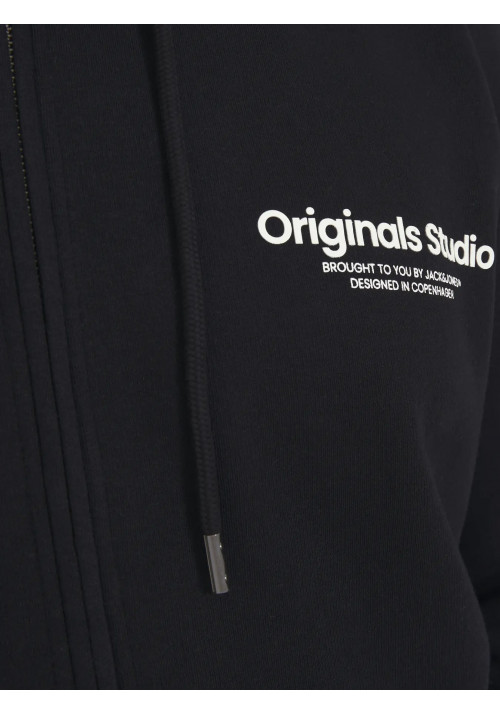 Ανδρική Ζακέτα Φούτερ Jack & Jones Jorvesterbro Sweat Zip Hood PLS 12248197 Μαύρη