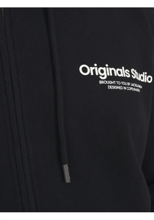 Ανδρική Ζακέτα Φούτερ Jack & Jones Jorvesterbro Sweat Zip Hood PLS 12248197 Μαύρη