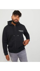 Ανδρική Ζακέτα Φούτερ Jack & Jones Jorvesterbro Sweat Zip Hood PLS 12248197 Μαύρη