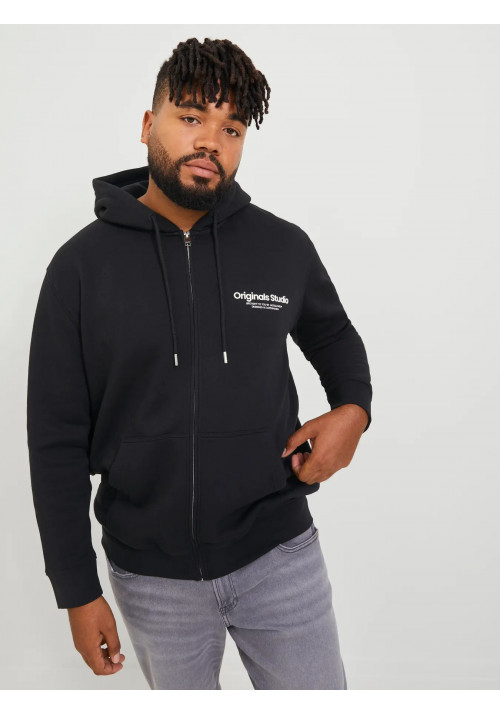 Ανδρική Ζακέτα Φούτερ Jack & Jones Jorvesterbro Sweat Zip Hood PLS 12248197 Μαύρη
