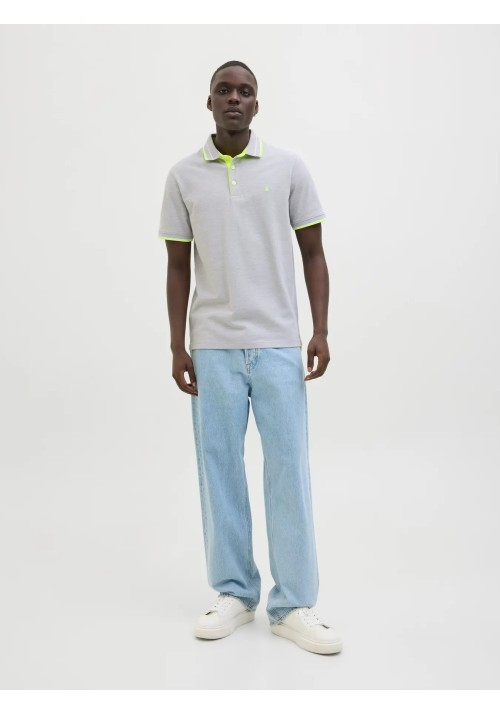 Ανδρική Μπλούζα Polo Jack & Jones JJEPAULOS SS Noos 12136668 Light Green Melange