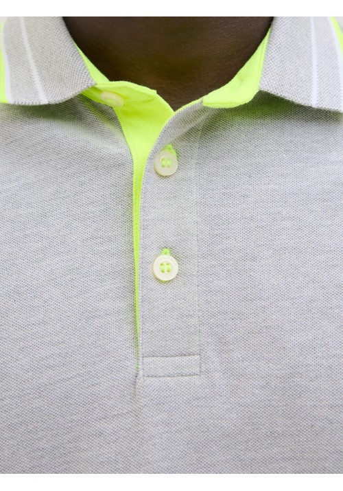 Ανδρική Μπλούζα Polo Jack & Jones JJEPAULOS SS Noos 12136668 Light Green Melange