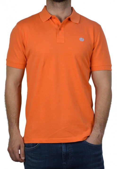 Men  Polo Ascot Sport 350-55 Short Sleeve Orange