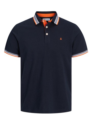 Ανδρική Μπλούζα Polo Jack & Jones JJEPaulos Polo SS Noos 12136668 Black Navy NEON