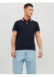 Ανδρική Μπλούζα Polo Jack & Jones JJEPaulos Polo SS Noos 12136668 Black Navy NEON