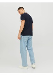 Ανδρική Μπλούζα Polo Jack & Jones JJEPaulos Polo SS Noos 12136668 Black Navy NEON