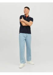 Ανδρική Μπλούζα Polo Jack & Jones JJEPaulos Polo SS Noos 12136668 Black Navy NEON