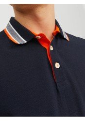 Ανδρική Μπλούζα Polo Jack & Jones JJEPaulos Polo SS Noos 12136668 Black Navy NEON