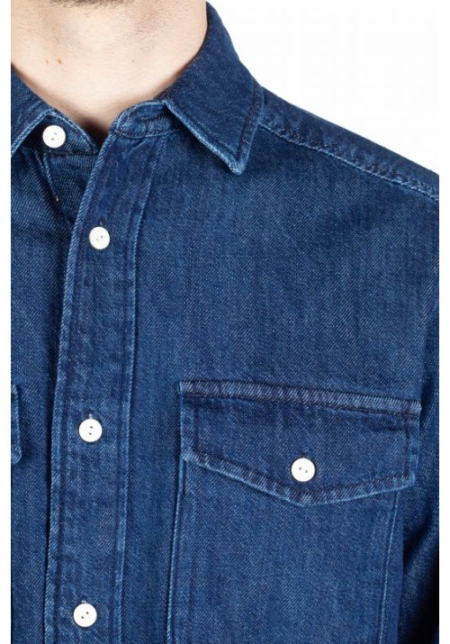 Ανδρικό Πουκάμισο Τζιν Jack & Jones JPRBlubruce Denim L/S Shirt 12275137 Dark Denim