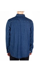 Ανδρικό Πουκάμισο Τζιν Jack & Jones JPRBlubruce Denim L/S Shirt 12275137 Dark Denim