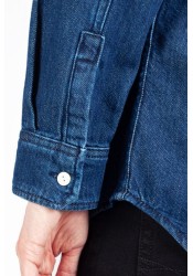 Ανδρικό Πουκάμισο Τζιν Jack & Jones JPRBlubruce Denim L/S Shirt 12275137 Dark Denim