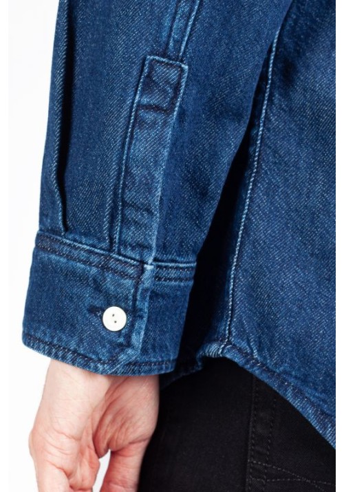 Ανδρικό Πουκάμισο Τζιν Jack & Jones JPRBlubruce Denim L/S Shirt 12275137 Dark Denim