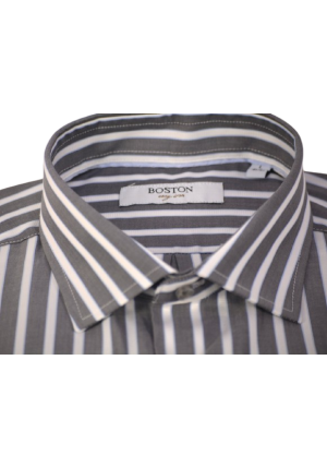 Ανδρκό Πουκάμισο Boston 500-3 Ριγέ Γκρι