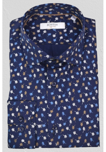 Ανδρικό Πουκάμισο Boston 503-4 Μπλε Ανδρικό Πουκάμισο Boston 503-4 Μπλε
