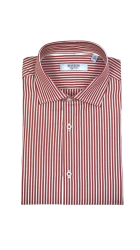 Ανδρικό Πουκάμισο με Κανονική Γραμμή Boston 7708-8 Μακρυμάνικο Ριγέ Κόκκινο