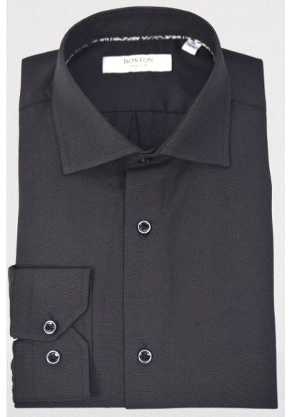 Ανδρικό Πουκάμισο Boston 9502-468-0 Μαύρο