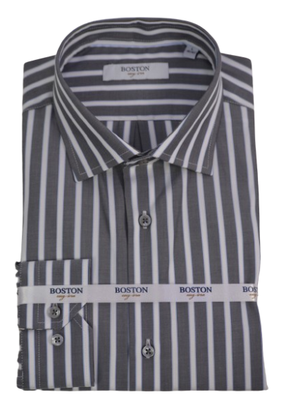 Ανδρκό Πουκάμισο Boston 500-3 Ριγέ Γκρι