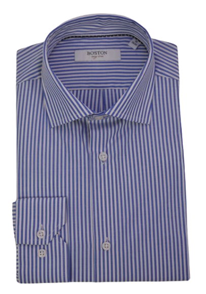 Ανδρικό Πουκάμισο Boston 5526-3 Ριγέ Γαλάζιο