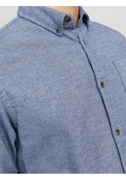 Ανδρικό Πουκάμισο Jack & Jones JJEClassic Melange Shirt LS Noos 12235974 Faded Denim