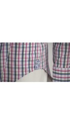 Ανδρικό Πουκάμισο Boston 200-2-3 Καρό Λευκό