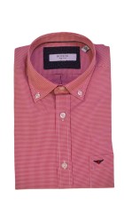 Ανδρικό Πουκάμισο Boston 4202-3 Καρό Κόκκινο