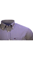 Ανδρικό Πουκάμισο Boston 4360-4 Καρό Μπεζ