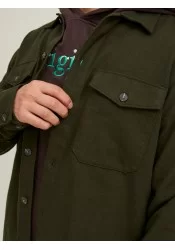 Ανδρικό Overshirt Jack & Jones 12213478 JJeay Μακρυμάνικο Λαδί Ανδρικό Overshirt Jack & Jones 12213478 JJeay Μακρυμάνικο Λαδί