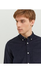 Ανδρικό Πουκάμισο Κοτλέ Jack & Jones 12235981 Jeclassic Cord Μπλέ