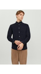 Ανδρικό Πουκάμισο Κοτλέ Jack & Jones 12235981 Jeclassic Cord Μπλέ