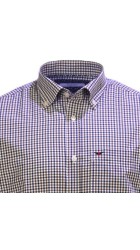 Ανδρικό Πουκάμισο Boston 4360-4 Καρό Μπεζ