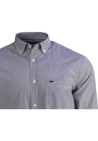 Ανδρικό Πουκάμισο Boston 4202-22 Καρό Μπλε