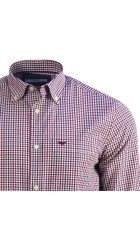 Ανδρικό Πουκάμισο Boston 4360-2 Καρό Κόκκινο