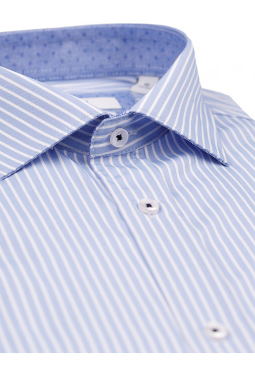 Ανδρικό Πουκάμισο Slim Fit Boston 1109-1 Γαλάζιο Ανοικτό