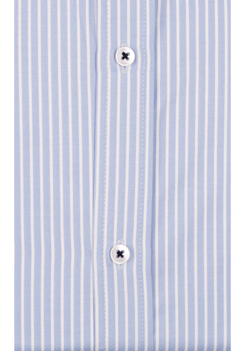 Ανδρικό Πουκάμισο Slim Fit Boston 1109-1 Γαλάζιο Ανοικτό