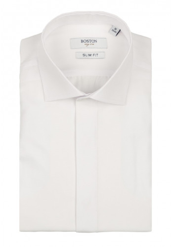 Ανδρικό Πουκάμισο Slim Fit Boston 181-9265 Λευκό