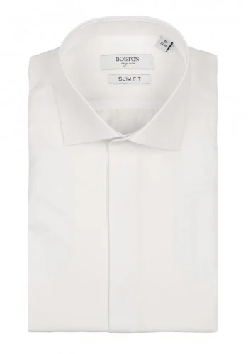 Ανδρικό Πουκάμισο Slim Fit Boston 181-9265 Λευκό