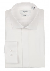 Ανδρικό Πουκάμισο Slim Fit Boston 181-9265 Λευκό