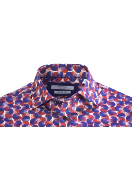 Ανδρικό Πουκάμισο Slim Fit Boston 200-3-3 Floral Πολύχρωμο
