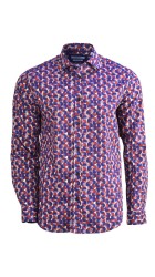 Ανδρικό Πουκάμισο Slim Fit Boston 200-3-3 Floral Πολύχρωμο