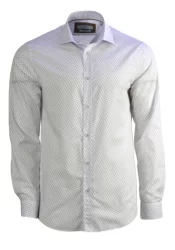 Ανδρικό Πουκάμισο Slim Fit Boston 2615-3 Λευκό