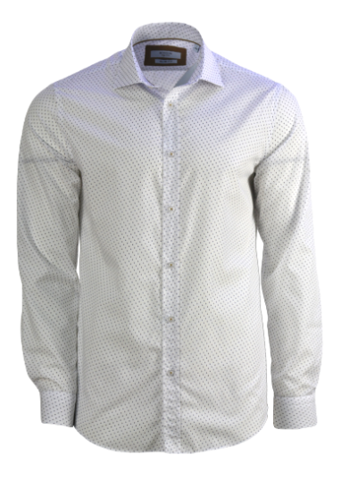 Ανδρικό Πουκάμισο Slim Fit Boston 2615-3 Λευκό