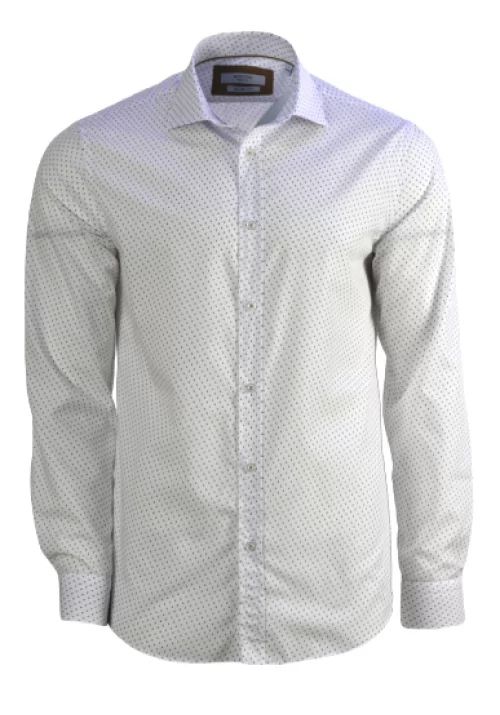 Ανδρικό Πουκάμισο Slim Fit Boston 2615-3 Λευκό
