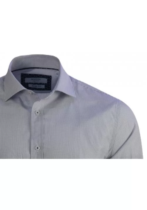 Ανδρικό Πουκάμισο Slim Fit Boston 4305-2 Μπλε