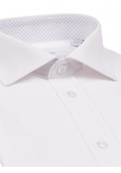 Ανδρικό Πουκάμισο Ελαστικό Slim Fit Boston 9001-00 Λευκό