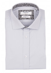 Ανδρικό Πουκάμισο Ελαστικό Slim Fit Boston 9001-444-2 Γκρι