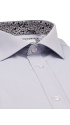 Ανδρικό Πουκάμισο Ελαστικό Slim Fit Boston 9001-444-2 Γκρι