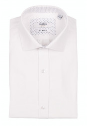 Ανδρικό Πουκάμισο Slim Fit Boston 9502-00 Λευκό