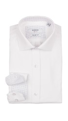 Ανδρικό Πουκάμισο Slim Fit Boston 9502-01 Λευκό