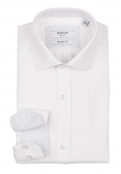 Ανδρικό Πουκάμισο Slim Fit Boston 9502-00 Λευκό