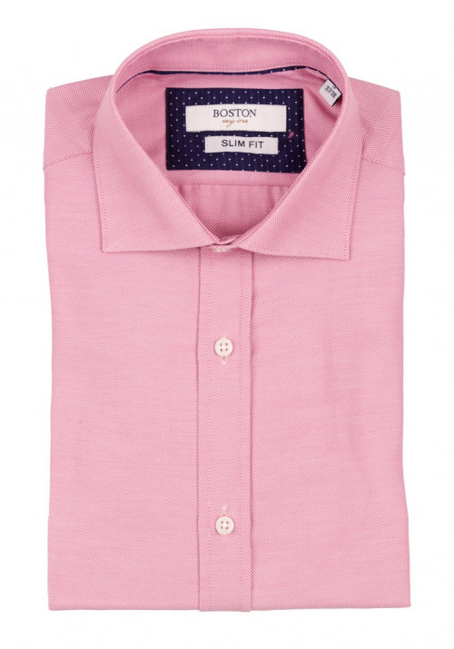 Ανδρικό Πουκάμισο Slim Fit Boston 9502-479 Ροζ